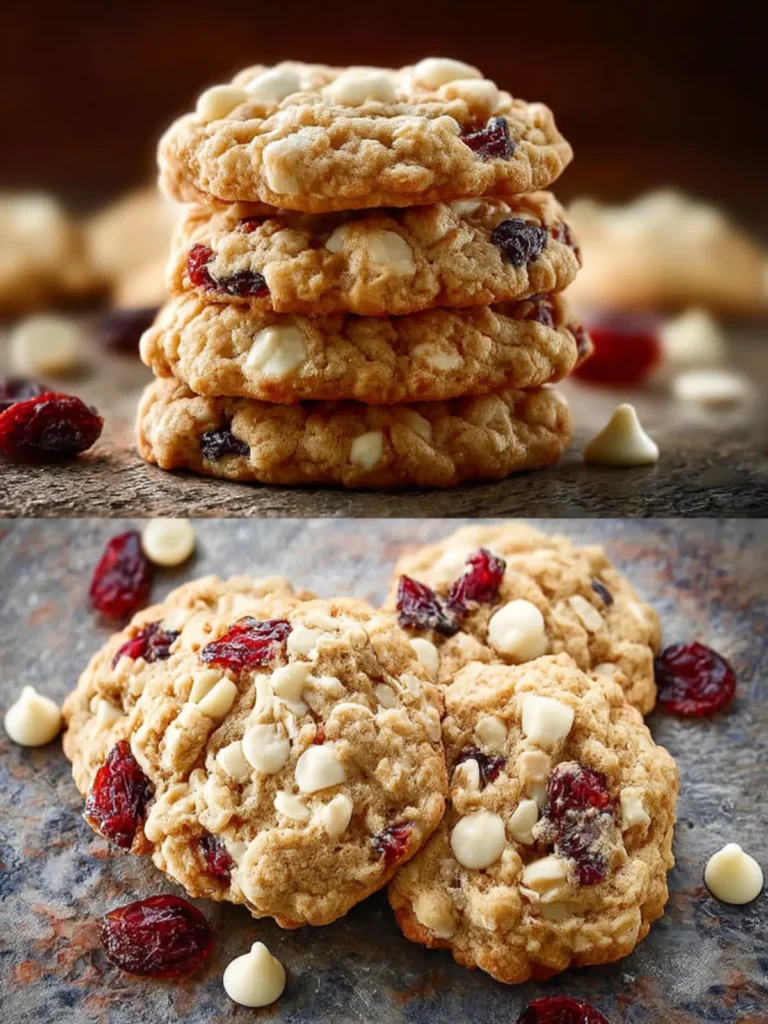 White Chocolate Cranberry Oatmeal Cookies First Image