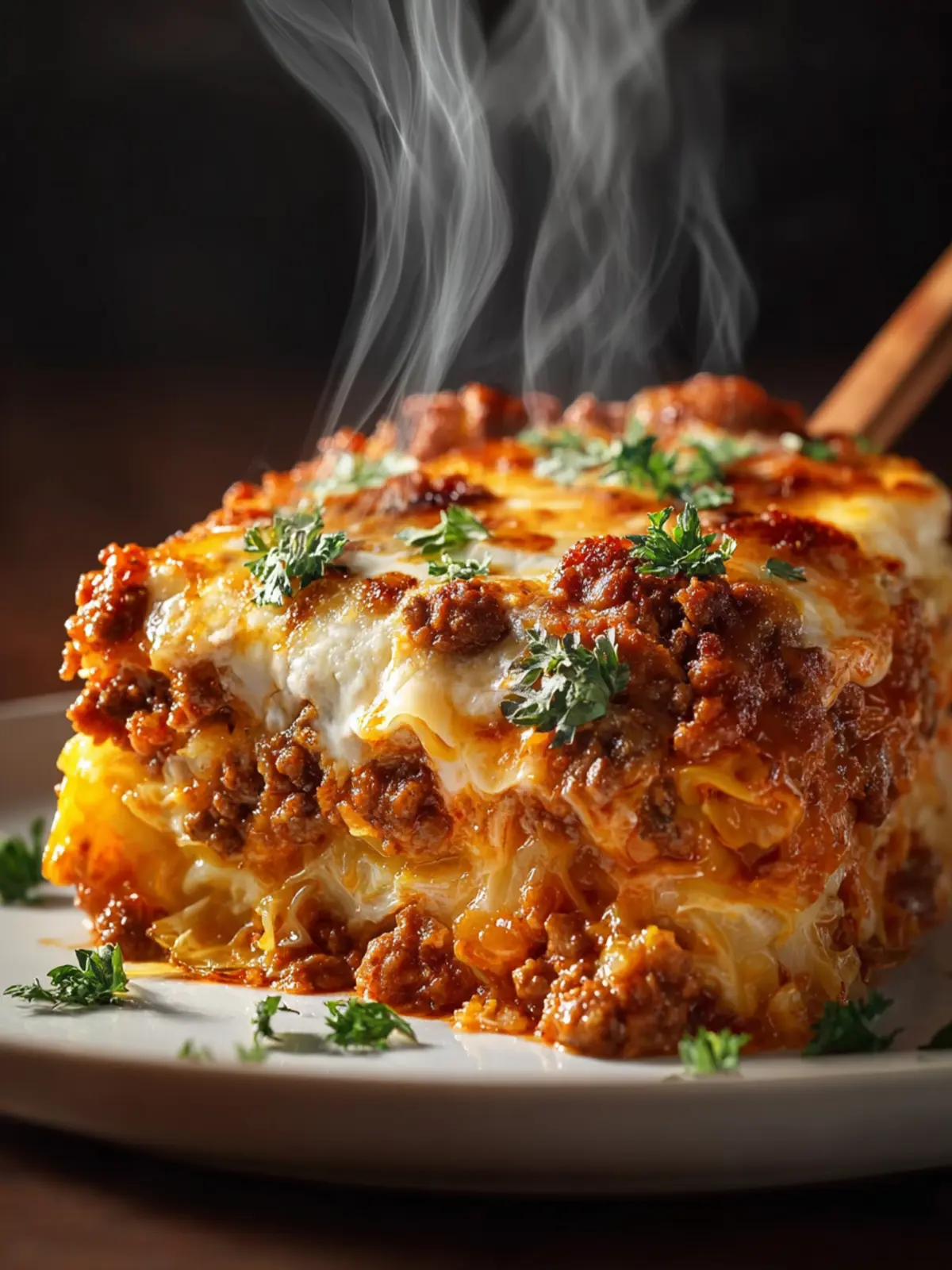 Cheesy Ground Beef and Cabbage Casserole First Image