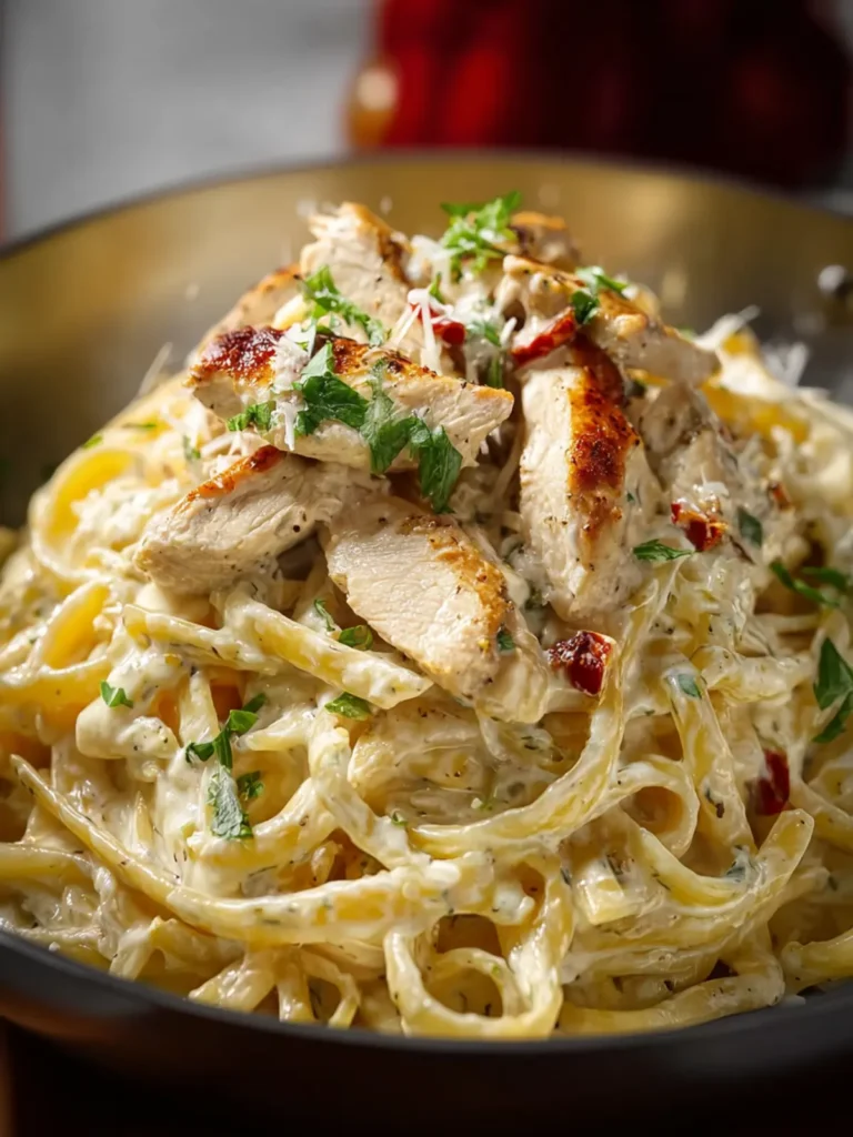 Creamy Chicken Alfredo Pasta First Image