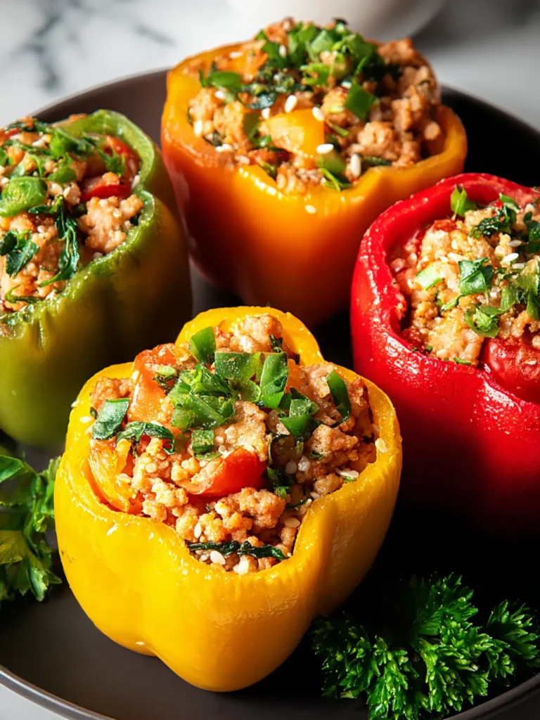 Ground Turkey Stuffed Peppers Recipe First Image