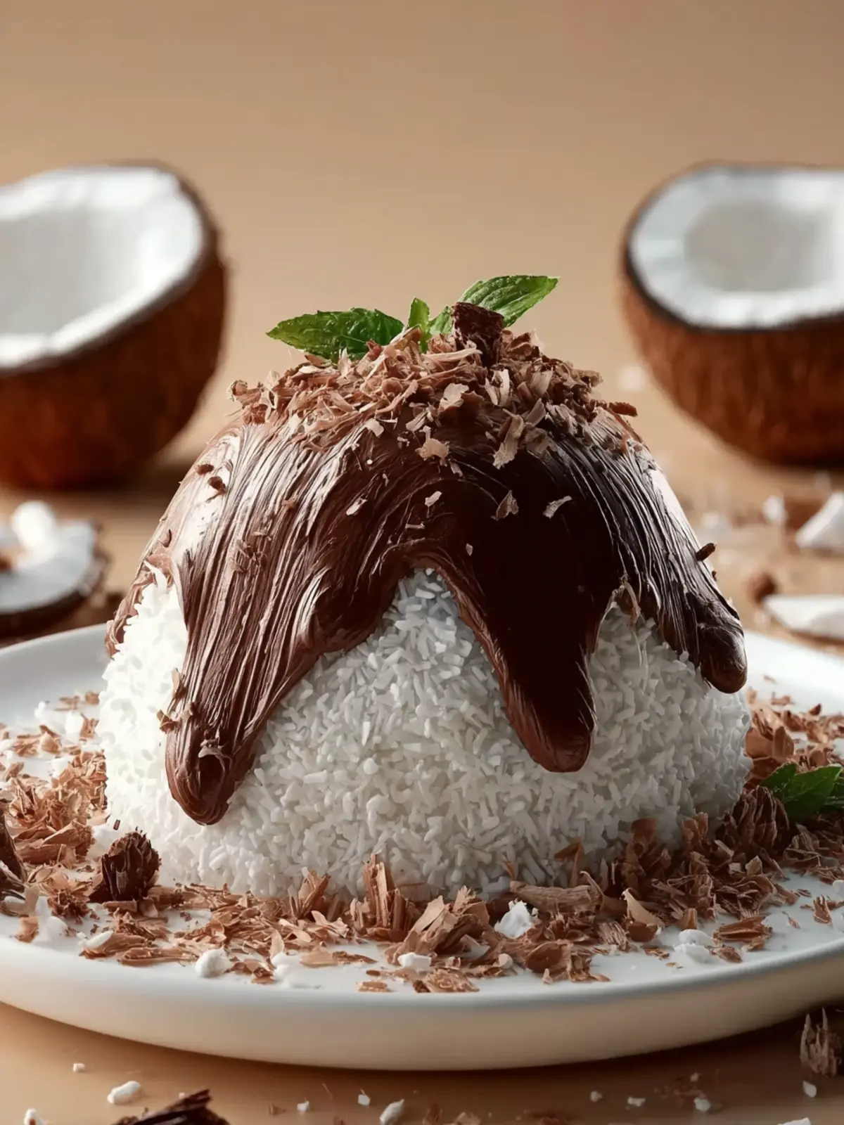 Coconut Dome with Chocolate Spread First Image
