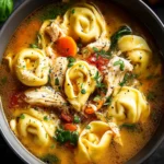 Cheesy Chicken Tortellini Soup First Image