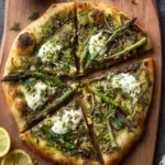 Spring Pistachio Pesto Pizza with Asparagus and Ricotta First Image