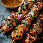 Easy Grilled Asian Chicken Skewers with Honey Garlic Sauce First Image