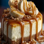 banana caramel peanut butter cheesecake First Image
