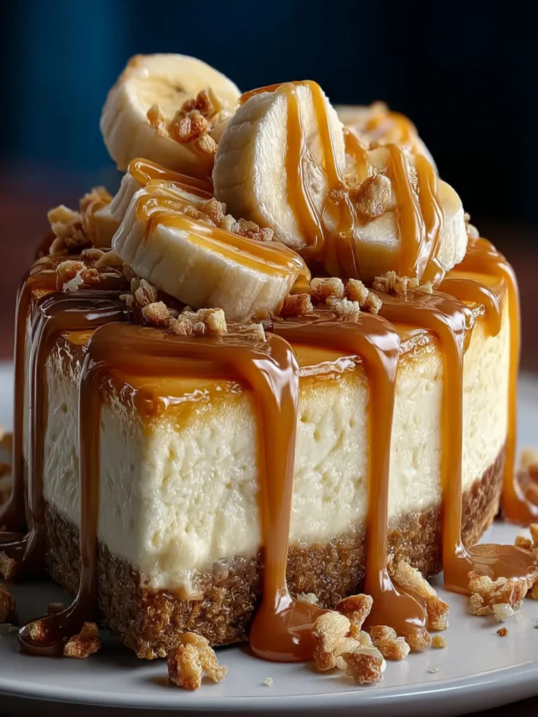 banana caramel peanut butter cheesecake First Image