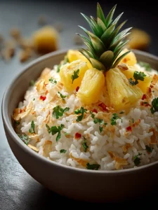 Creamy Coconut Pineapple Rice Recipe First Image