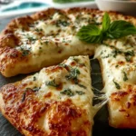 Cheesy Basil and Garlic Pizza First Image