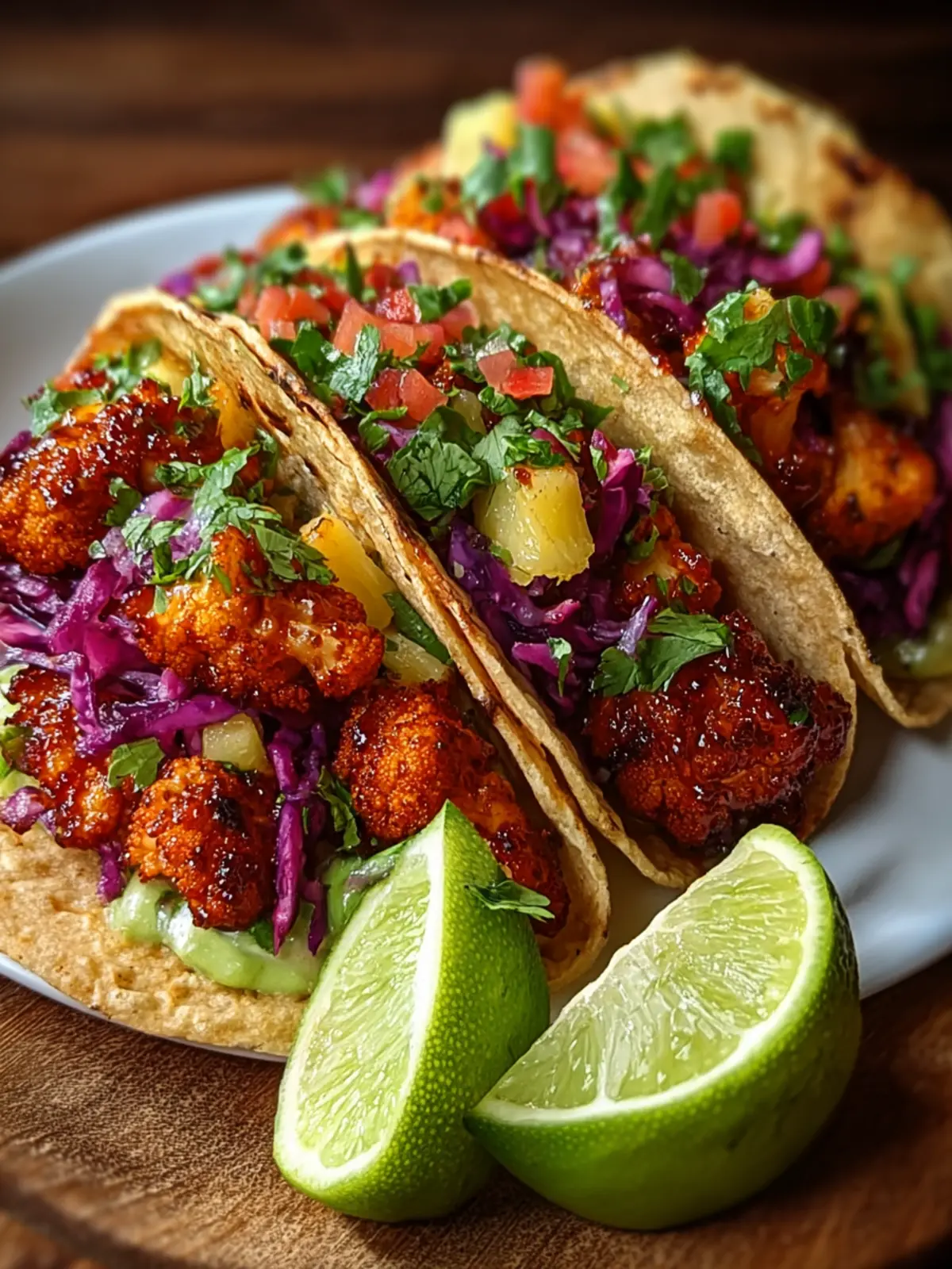 Vegan Smoky BBQ Cauliflower Tacos First Image