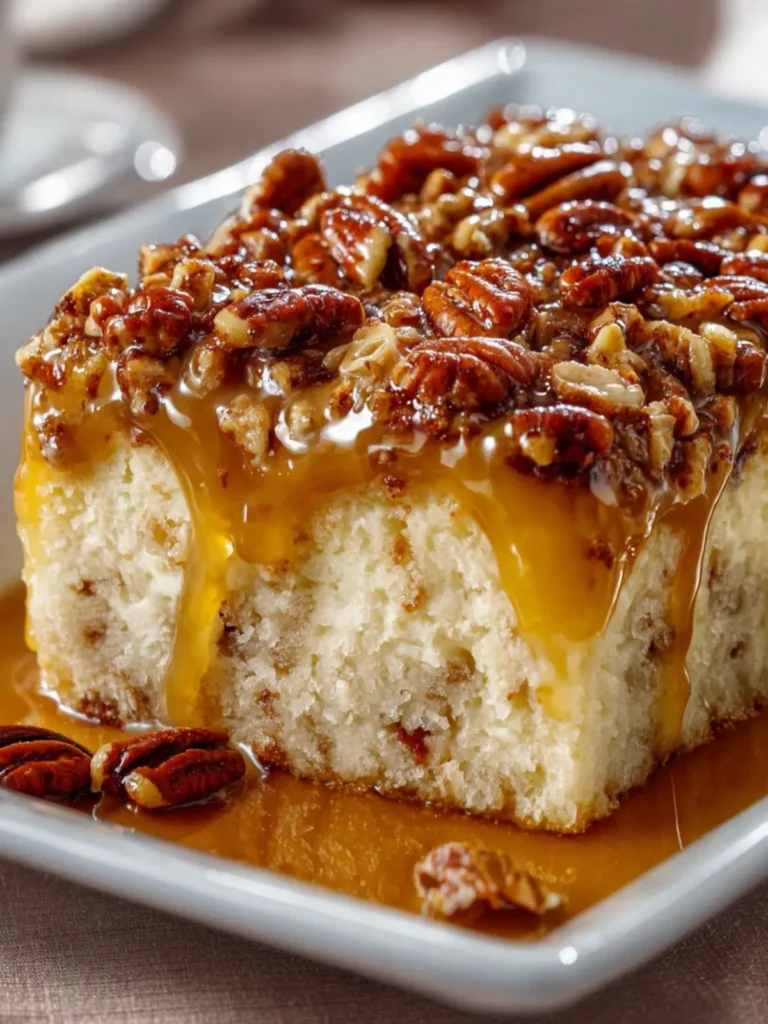 Butter Pecan Praline Poke Cake First Image