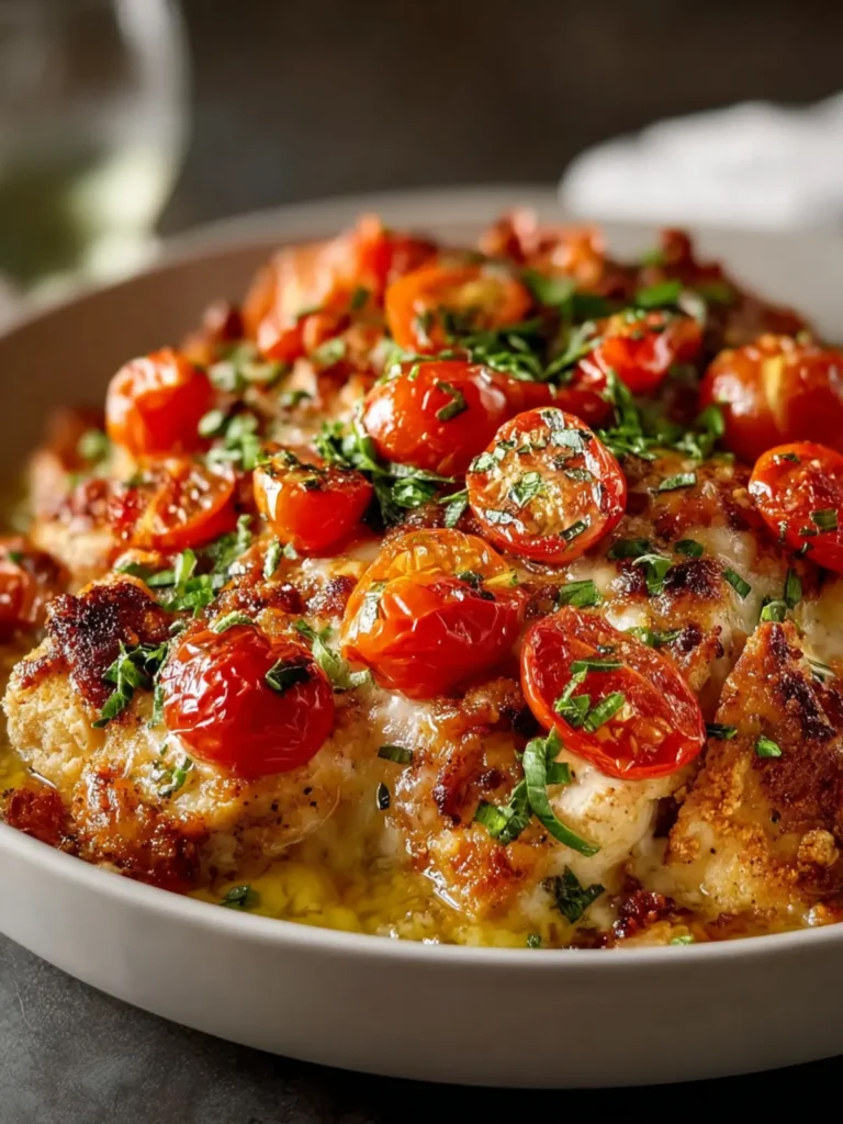 Bruschetta Chicken Casserole First Image