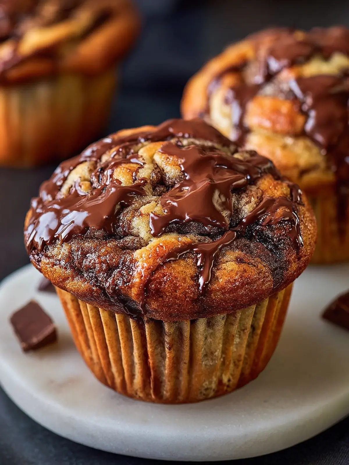 Nutella Banana Swirl Muffins First Image