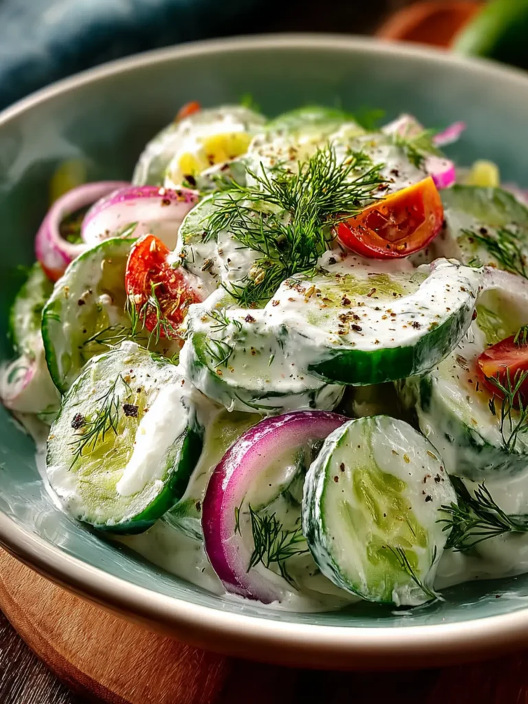 Dill Yogurt Cucumber Salad First Image