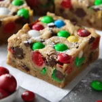 Christmas M&M Cookie Bars First Image
