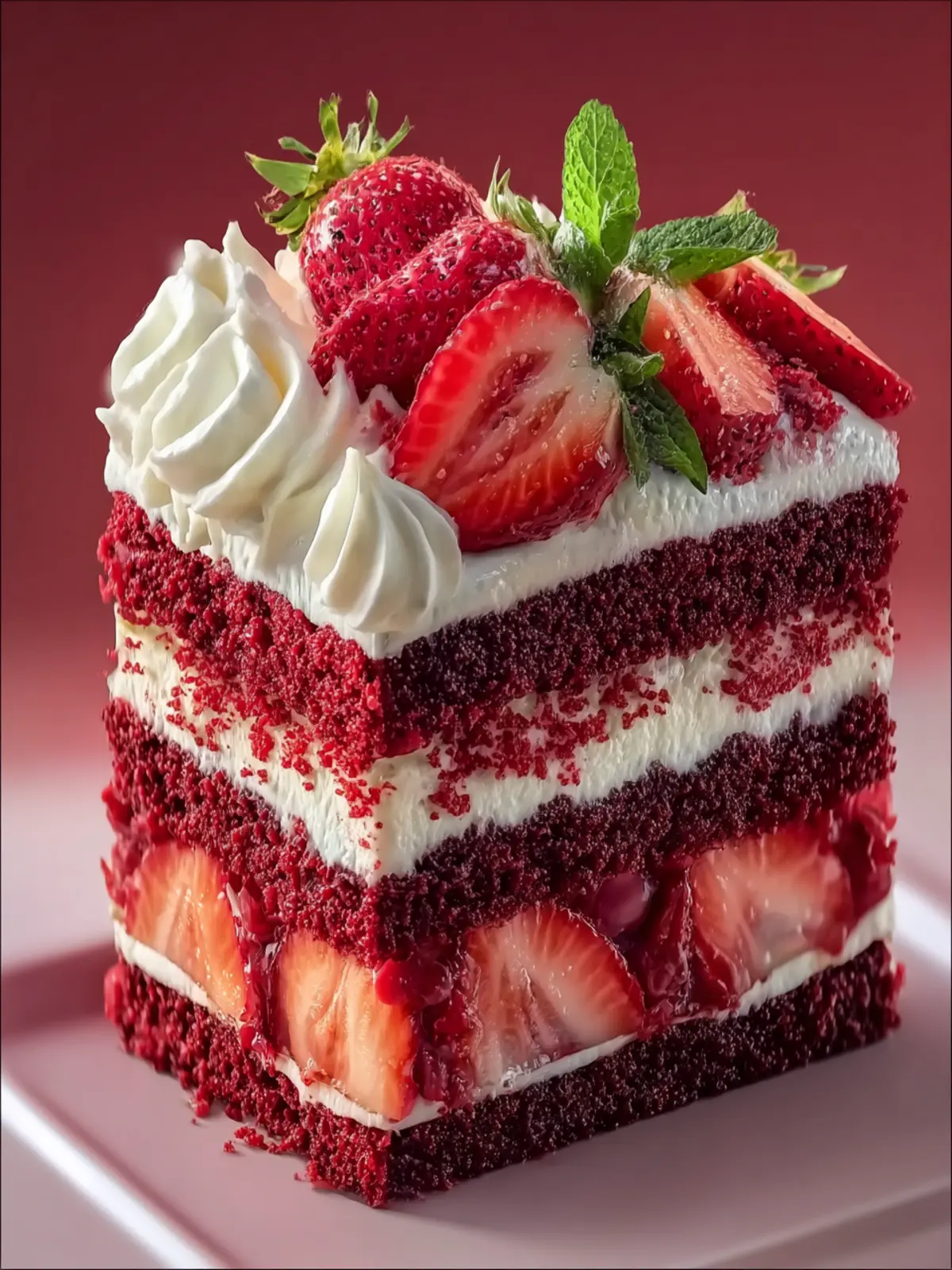 Strawberry Velvet Cake First Image