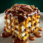 Decadent No-Bake Turtle Lasagna First Image