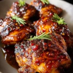 Smoked Maple Glazed Chicken Thighs Recipe First Image