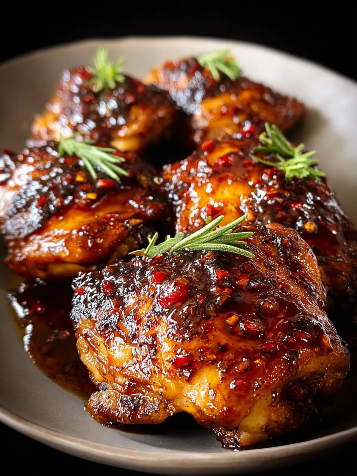 Smoked Maple Glazed Chicken Thighs Recipe First Image