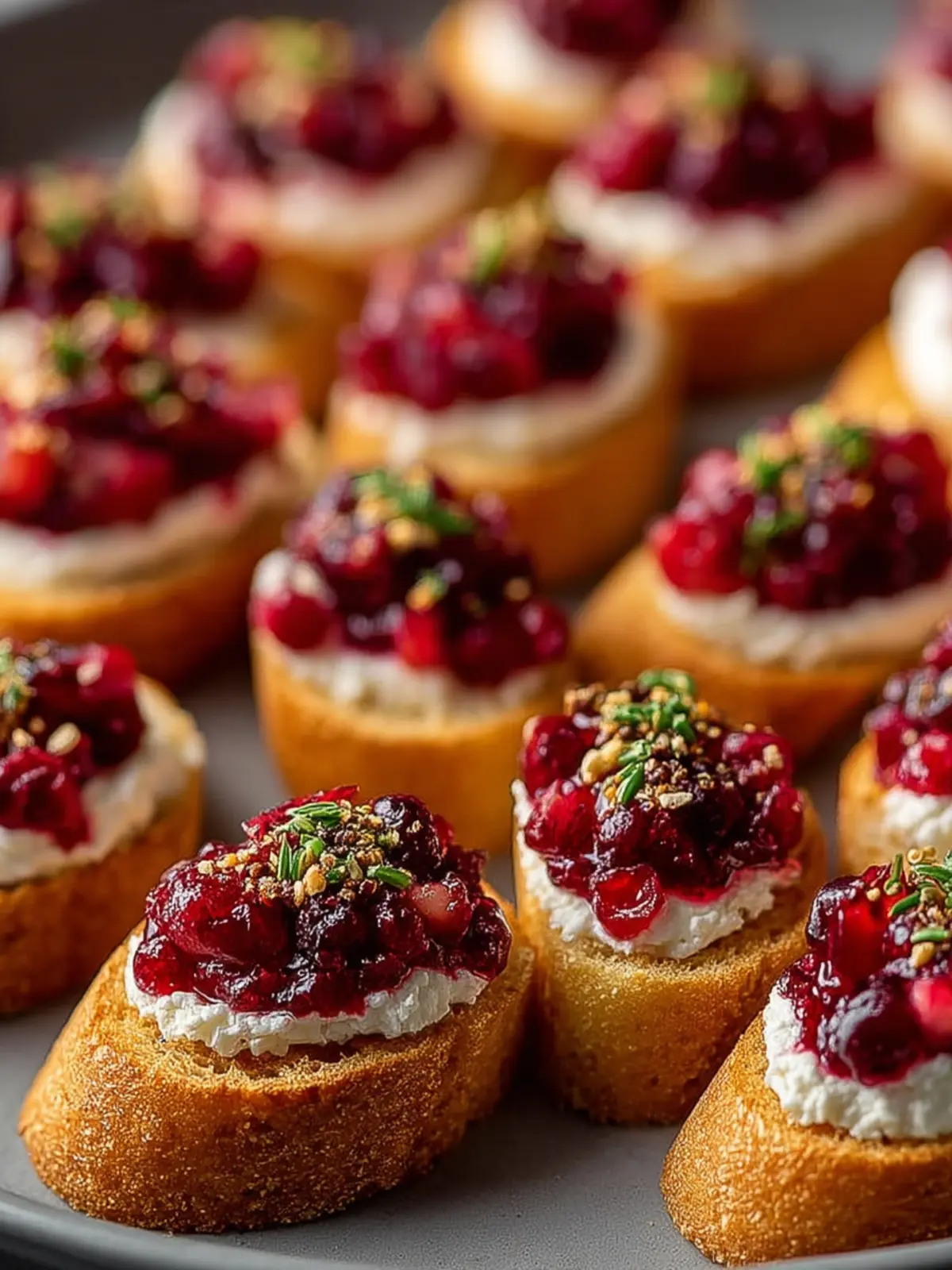 Cranberry Goat Cheese Crostini Recipe First Image