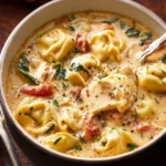 Creamy Tuscan Chicken Tortellini Soup First Image
