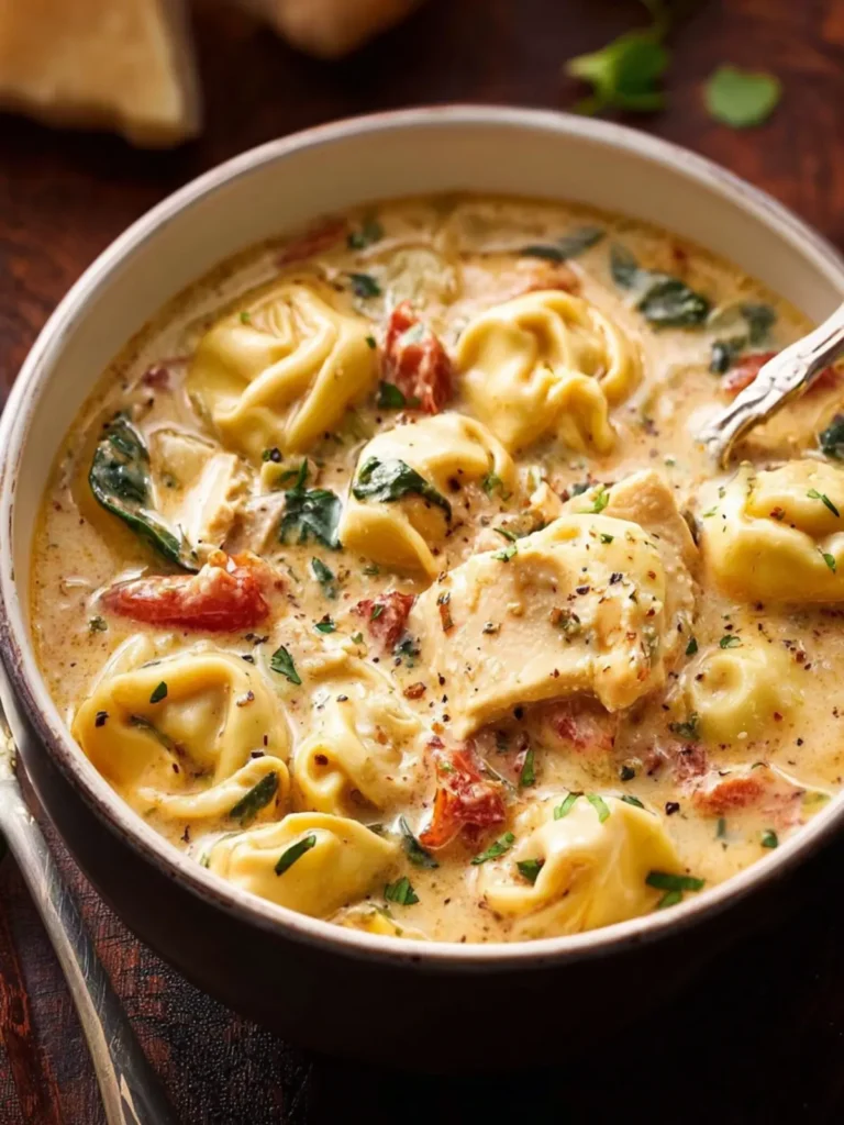 Creamy Tuscan Chicken Tortellini Soup First Image