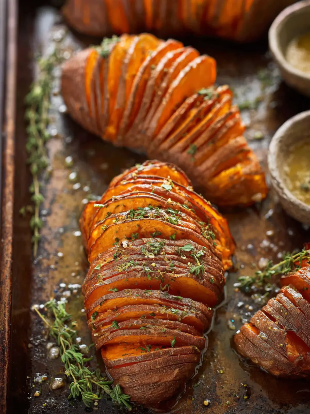 Hasselback Sweet Potatoes First Image