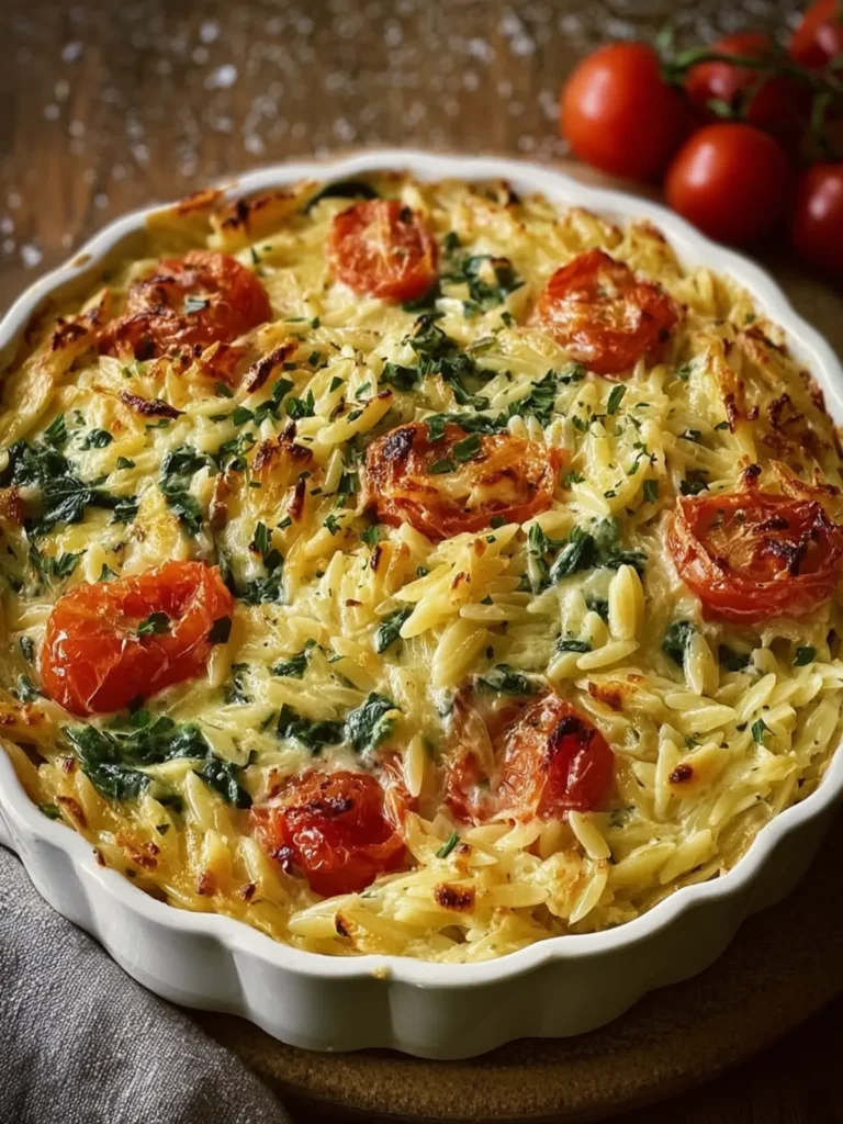 Creamy Easy Boursin Orzo Bake First Image