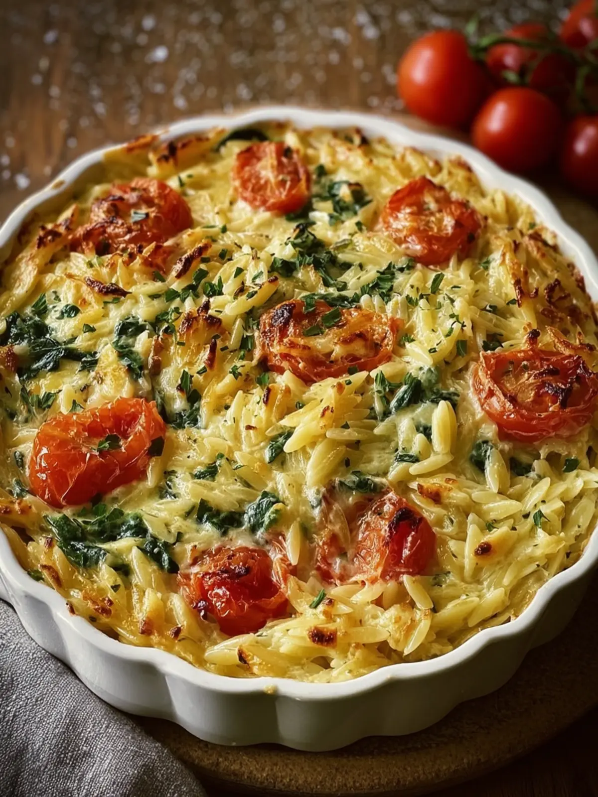 Creamy Easy Boursin Orzo Bake First Image